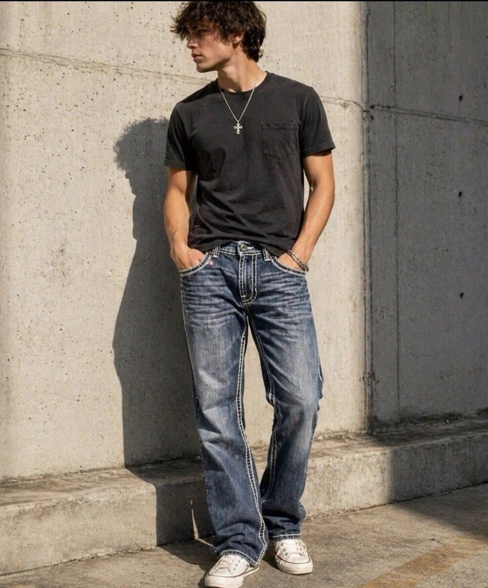 Big Star Jeans Mens 34R BKE Buckle Y2K Bootcut Medium Wash Denim